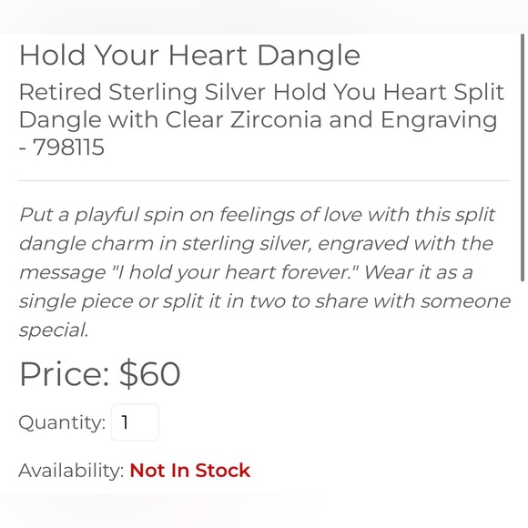 Pandora I Hold Your Heart Forever Charm - Picture 8 of 8